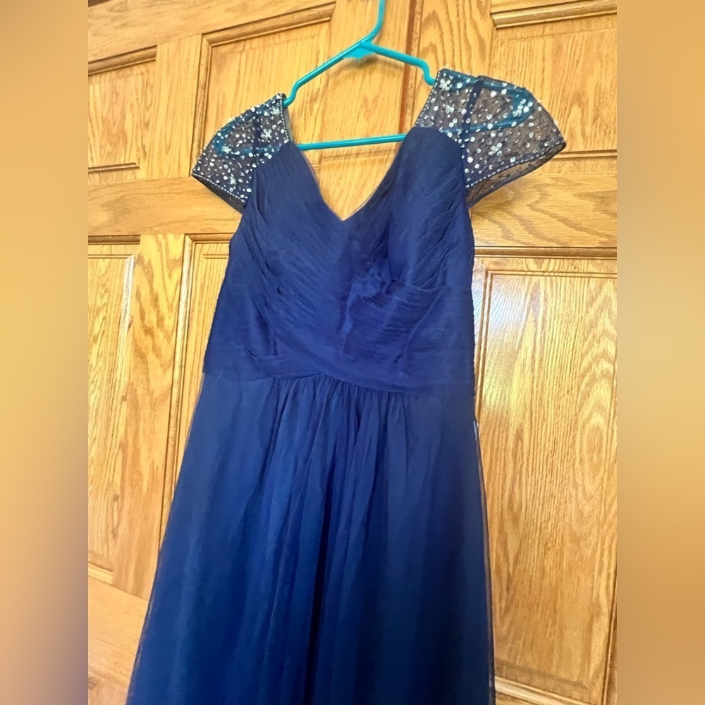 JJ's House - Elegant & Formal Navy Blue Hi Low Dress - Picture 11 of 15